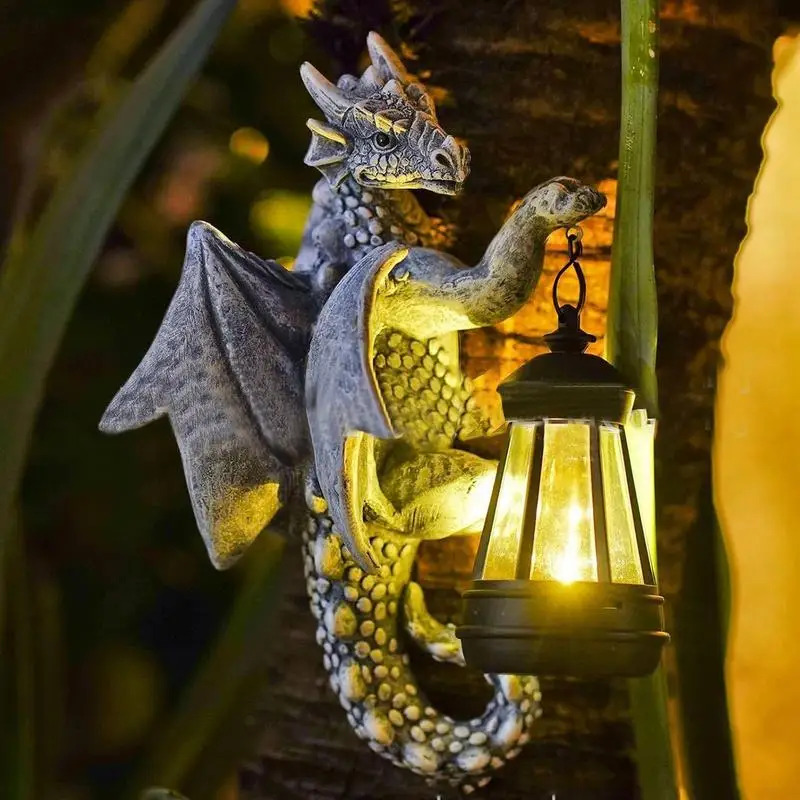Dragon Solar Lantern Solar-Powered Dragon Sculpture For Garden Resin Dinosaur Sculpture With Light Resin Dragon Decor
Dragon Solar Lantern Solar-Powered Dragon Sculpture For Garden Resin Dinosaur Sculpture With Light Resin Dragon Decor