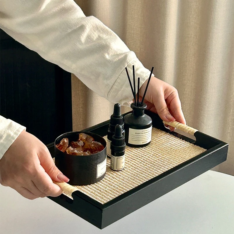 Vintage Wooden Serving Tray Multi-Purpose Tray for Home Decor Aromatherapy Diffuser Holder Non-Slip Tea Tray for Tabletop
Vintage Wooden Serving Tray Multi-Purpose Tray for Home Decor Aromatherapy Diffuser Holder Non-Slip Tea Tray for Tabletop