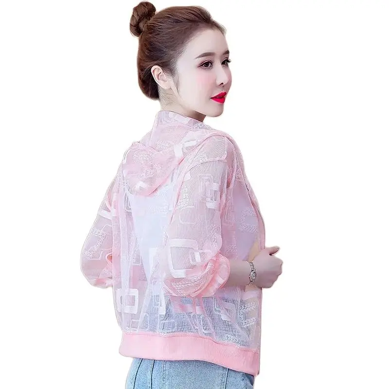 Mesh Women's Summer Coat Sun Protection Clothing Long Sleeve 2022 New Thin Hooded Embroidered Wild Girls Elegant Top
Mesh Women's Summer Coat Sun Protection Clothing Long Sleeve 2022 New Thin Hooded Embroidered Wild Girls Elegant Top
