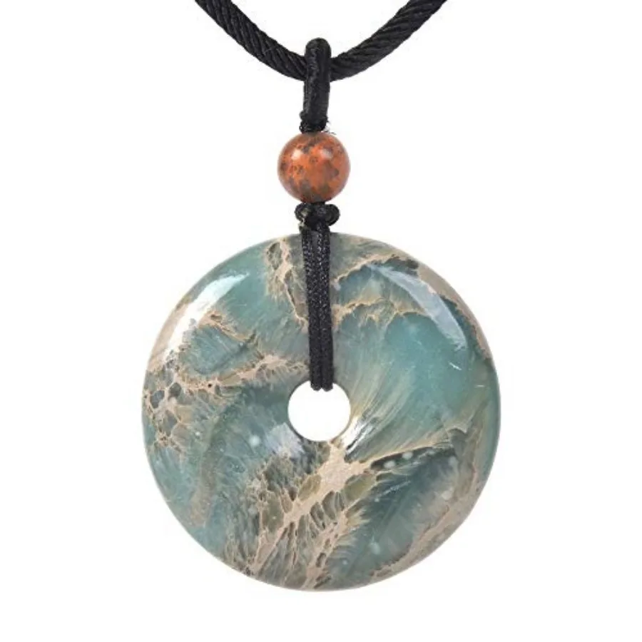 Gemstone 30mm Donut Beads Reiki Chakra Pendant Necklace Handmade Jewelry 22 Inch
Gemstone 30mm Donut Beads Reiki Chakra Pendant Necklace Handmade Jewelry 22 Inch