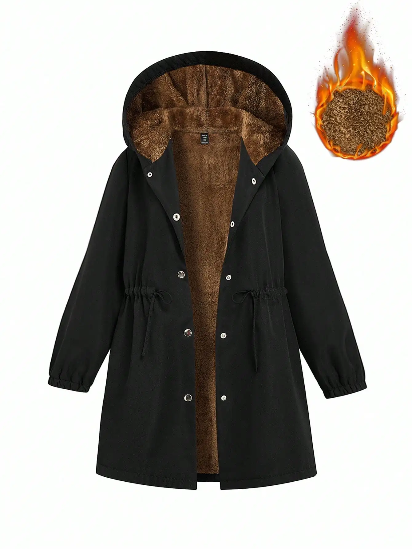 Женская зимняя куртка с капюшоном и подкладкой из искусственного меха, завязка на талии, повседневное теплое пальто на осень и зиму
Женская зимняя куртка с капюшоном и подкладкой из искусственного меха, завязка на талии, повседневное теплое пальто на осень и зиму