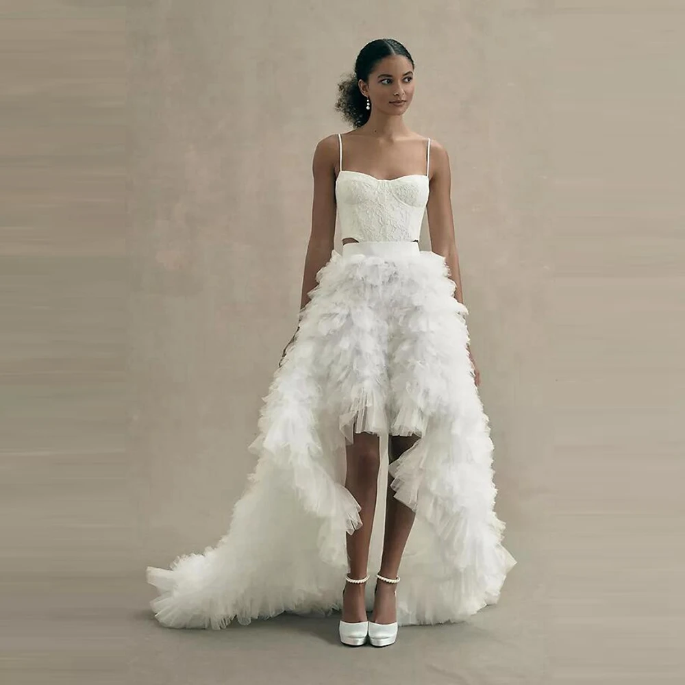 Elegant White Tulle Wedding Skirts Fashion High Low Ruffles Tiered A Line Prom Skirts Custom Made Mesh Long Bridal Party Skirts
Elegant White Tulle Wedding Skirts Fashion High Low Ruffles Tiered A Line Prom Skirts Custom Made Mesh Long Bridal Party Skirts
