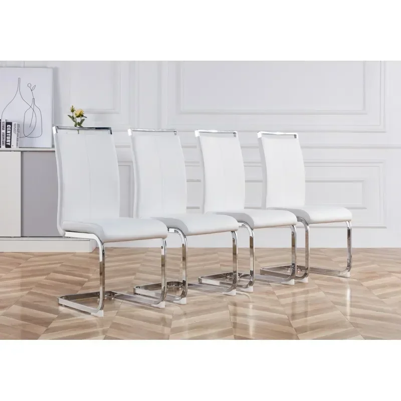 Modern Dining Chairs with Faux Leather Padded Seat Dining Living Room Chairs Upholstered Chair with Metal Legs Design Set of 4
Modern Dining Chairs with Faux Leather Padded Seat Dining Living Room Chairs Upholstered Chair with Metal Legs Design Set of 4