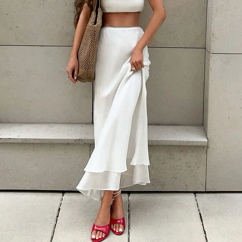 Women Skirts 2026 Spring Women's French Style Layered Lace Long Skirt Stylish Elegant Commute Skirt
Women Skirts 2026 Spring Women's French Style Layered Lace Long Skirt Stylish Elegant Commute Skirt