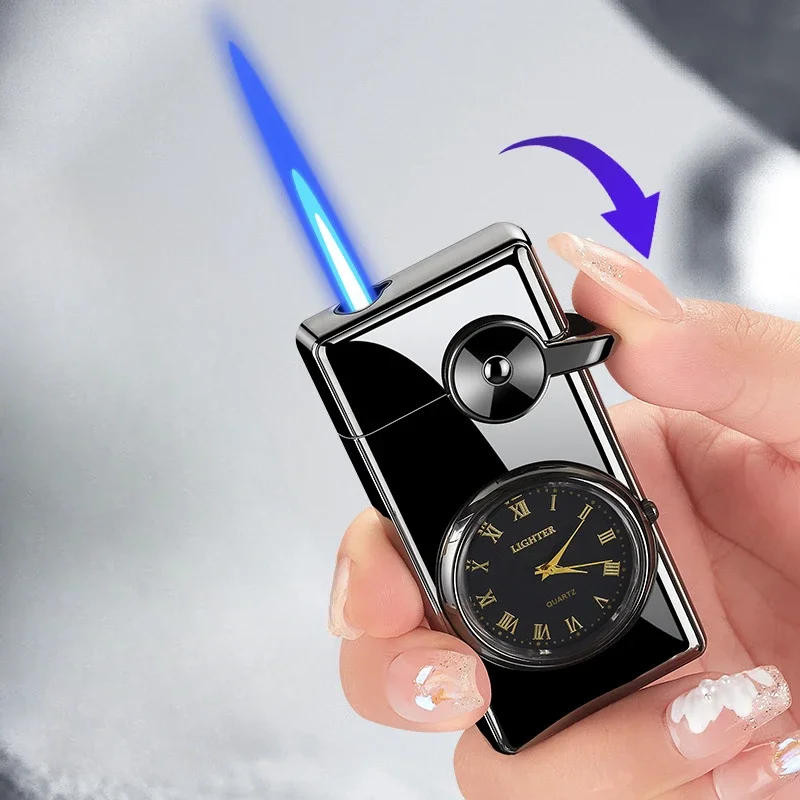 New Metal Watch Arm Inflatable Lighter Windproof Jet Red Flame Butane Outdoor Portable Lighter Smoking Accessories Men's Gift
New Metal Watch Arm Inflatable Lighter Windproof Jet Red Flame Butane Outdoor Portable Lighter Smoking Accessories Men's Gift