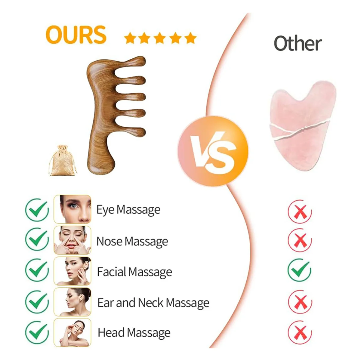 Manual Scalp Massager Comb for Scalp Hair Massage - Wooden Head Massager Scalp Stress Relax - Portable Gua Sha MassageHUG
Manual Scalp Massager Comb for Scalp Hair Massage - Wooden Head Massager Scalp Stress Relax - Portable Gua Sha MassageHUG