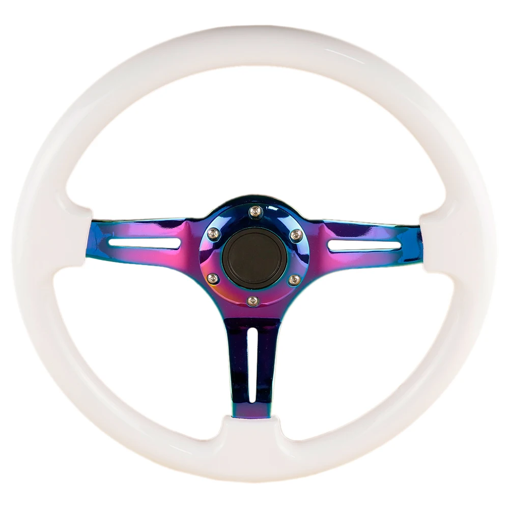14-дюймовый персонализированный красочный, модификация автомобиля с алюминиевым кронштейном, универсальный плоский спортивный гоночный руль
14-дюймовый персонализированный красочный, модификация автомобиля с алюминиевым кронштейном, универсальный плоский спортивный гоночный руль