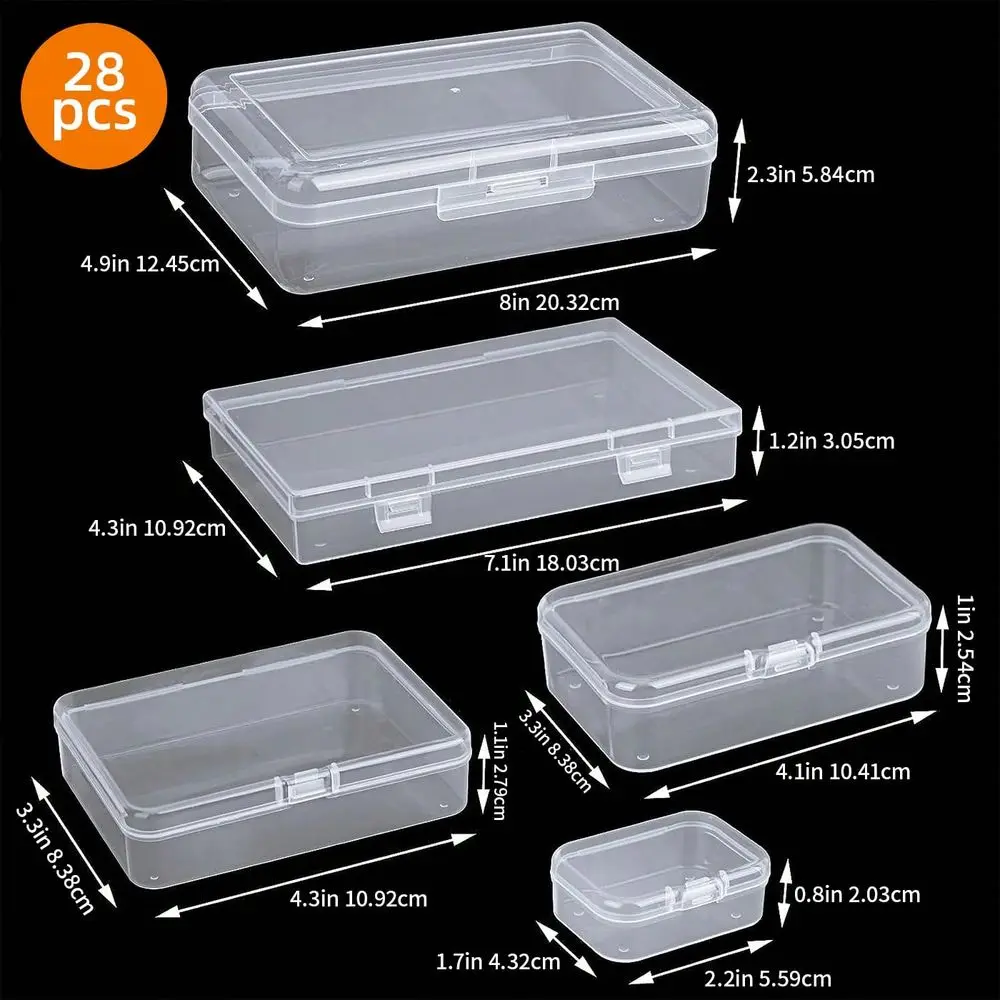 28 Pack Small Plastic Storage Boxes Craft Organizers Rectangular Containers With Lids For Bead, Jewelry, Office Supplies Small
28 Pack Small Plastic Storage Boxes Craft Organizers Rectangular Containers With Lids For Bead, Jewelry, Office Supplies Small