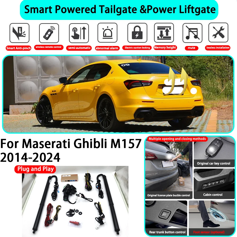 for Maserati Ghibli M157 2014-2024 OEM Smart Automatic Powered Tailgate Electric Power Tailgate Lift Kit Key Close
for Maserati Ghibli M157 2014-2024 OEM Smart Automatic Powered Tailgate Electric Power Tailgate Lift Kit Key Close