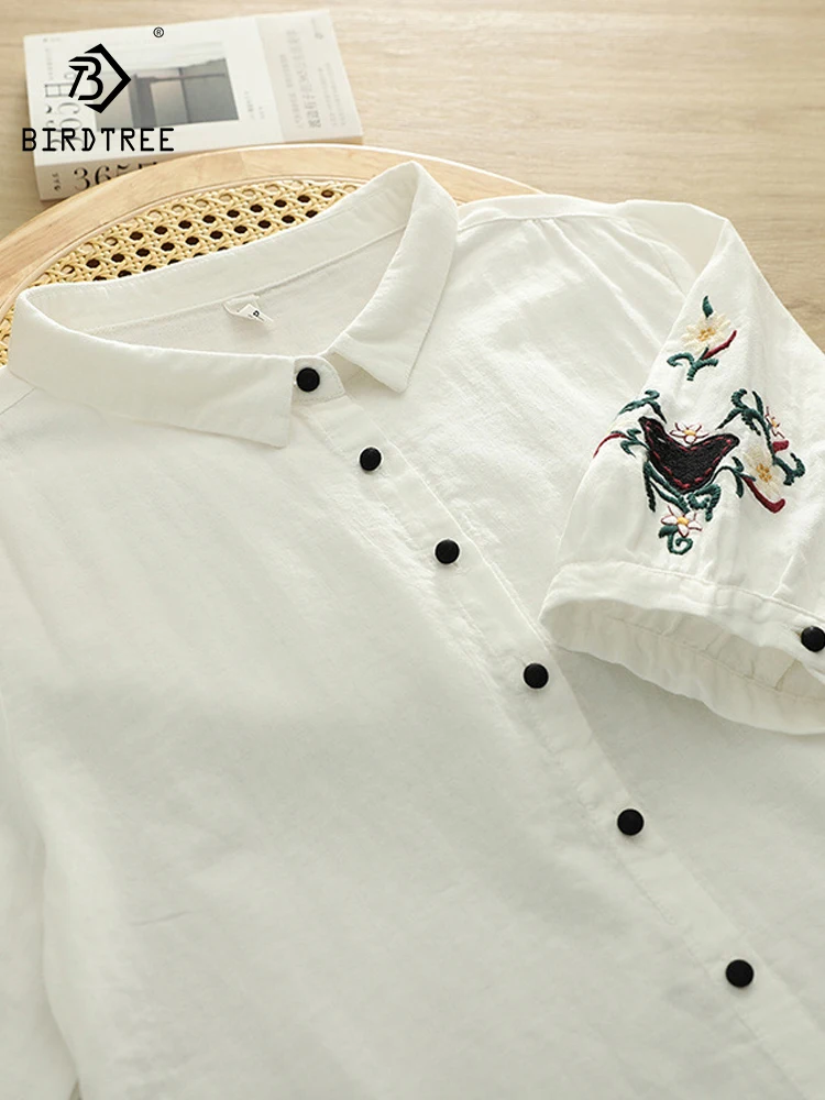 New 2026 Summer Women Cotton Yarn Lapel Shirt, Half Sleeve Love Embroidery, Mori Girl Fashion Casual Thin Loose Blouse T65729CC
New 2026 Summer Women Cotton Yarn Lapel Shirt, Half Sleeve Love Embroidery, Mori Girl Fashion Casual Thin Loose Blouse T65729CC