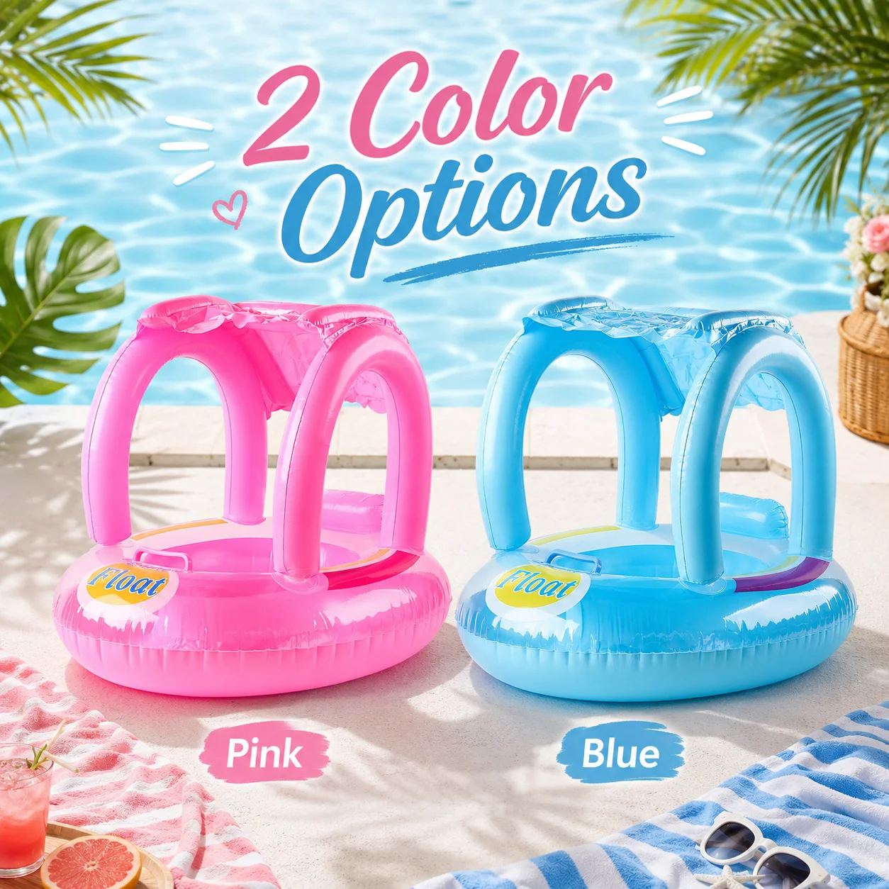 1PC Inflatable Pool Float Chair with Canopy, Adult Swim Ring Seat, Portable PVC Water Lounger for Swimming Pool Beach Summer
1PC Inflatable Pool Float Chair with Canopy, Adult Swim Ring Seat, Portable PVC Water Lounger for Swimming Pool Beach Summer