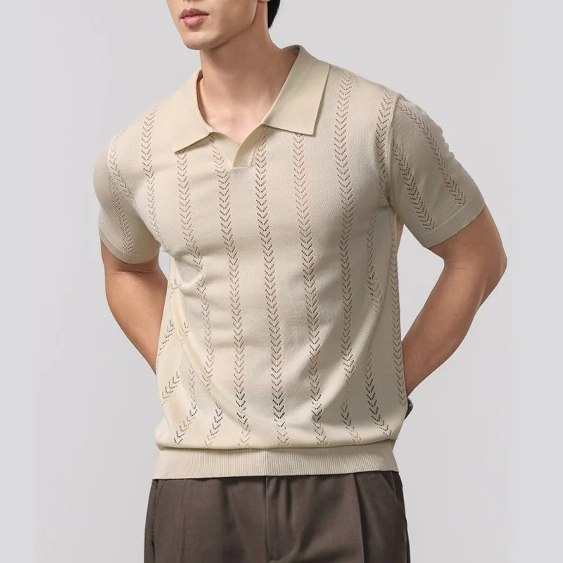 Summer Breathable Knitted Sweater T-shirt Men Business Casual Fashion Vintage Slim Fit Short Sleeve POLO Shirts Tops
Summer Breathable Knitted Sweater T-shirt Men Business Casual Fashion Vintage Slim Fit Short Sleeve POLO Shirts Tops