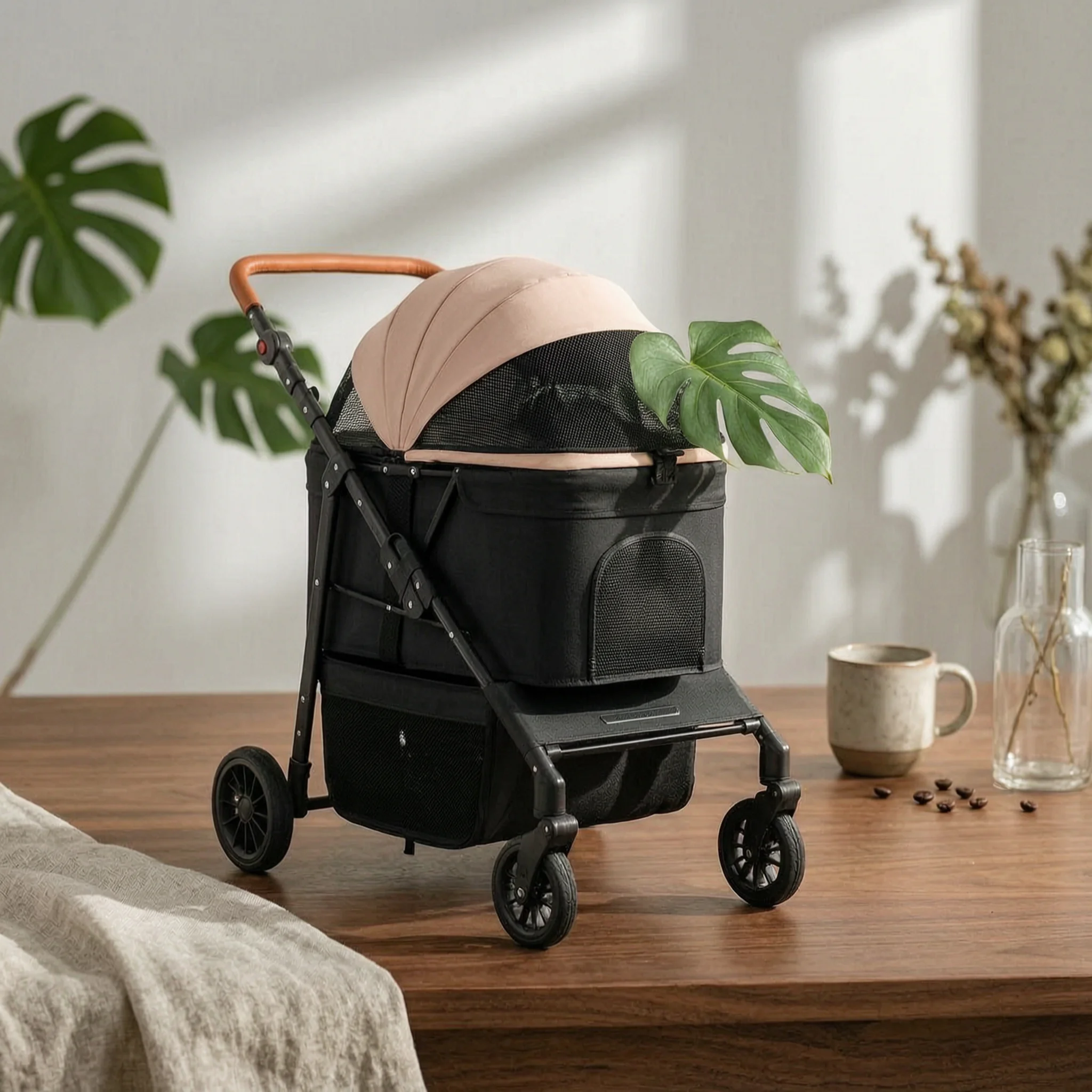 Foldable Pet Stroller Adjustable Handle Foldable Dog Stroller Large Dog Wagon Breathable Mesh Window Pet Gear for Shopping
Foldable Pet Stroller Adjustable Handle Foldable Dog Stroller Large Dog Wagon Breathable Mesh Window Pet Gear for Shopping