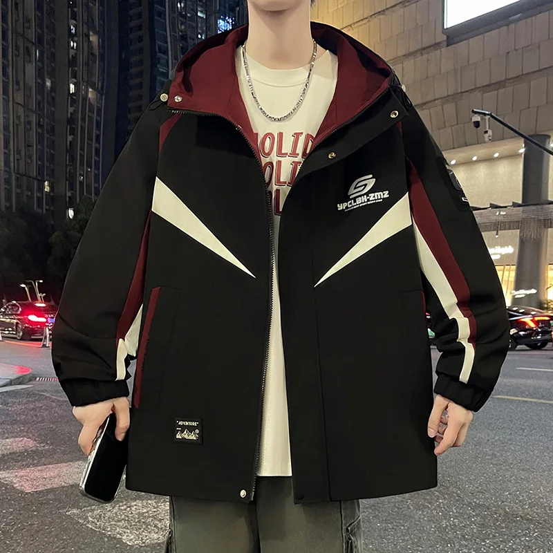 Мужская ветрозащитная куртка с капюшоном, повседневная верхняя одежда с длинными рукавами, осенне-зимняя новинка, свободный крой, полиэстер, нейлон, композитное волокно
Мужская ветрозащитная куртка с капюшоном, повседневная верхняя одежда с длинными рукавами, осенне-зимняя новинка, свободный крой, полиэстер, нейлон, композитное волокно