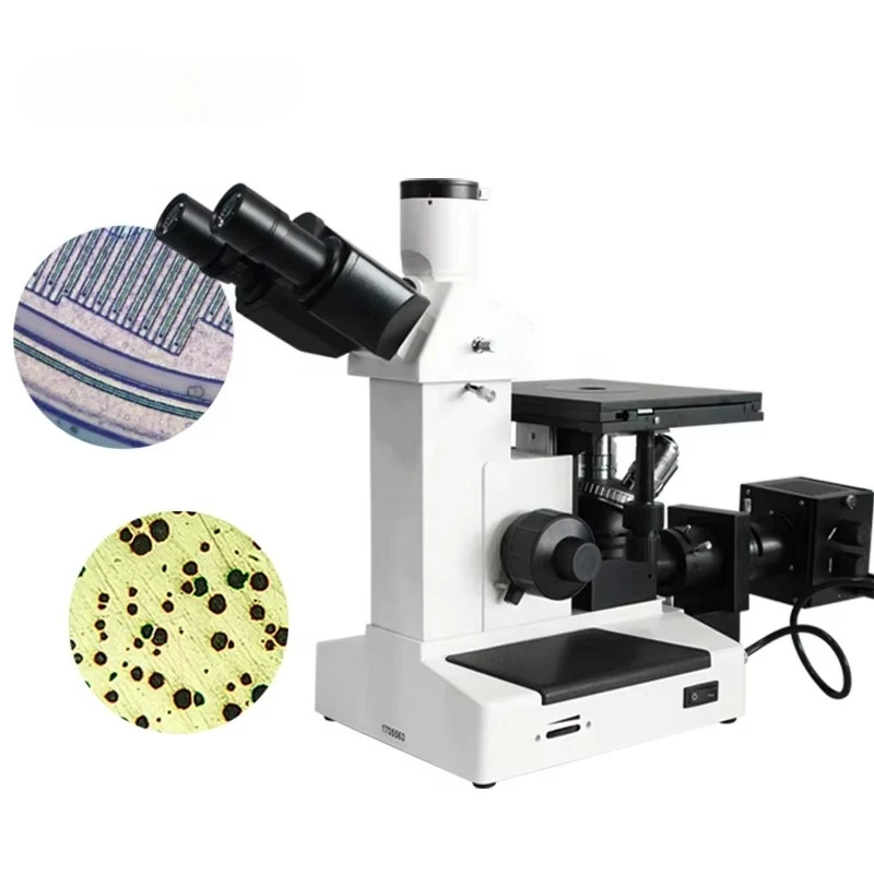 Trinocular Inverted Industrial School Laboratory Metallurgical Microscope With Halogen Lamp for Coating Material Test 
Trinocular Inverted Industrial School Laboratory Metallurgical Microscope With Halogen Lamp for Coating Material Test