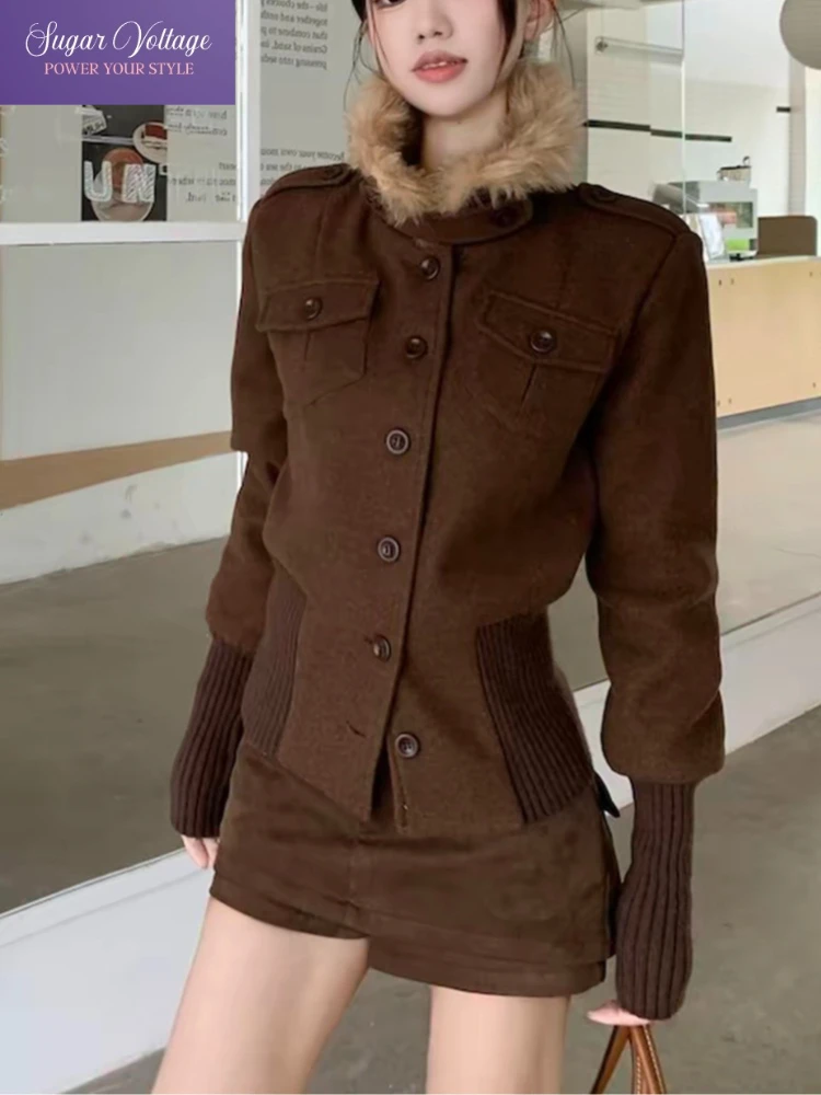 Корейская мода, вельветовая короткая куртка в стиле ретро, женская свободная куртка с длинным рукавом, осеннее винтажное пальто на металлических пуговицах с меховым воротником, теплый стиль
Корейская мода, вельветовая короткая куртка в стиле ретро, женская свободная куртка с длинным рукавом, осеннее винтажное пальто на металлических пуговицах с меховым воротником, теплый стиль