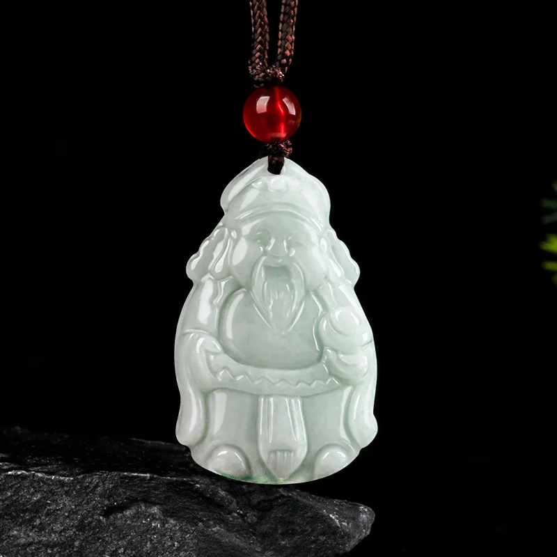 Natural Myanmar A-grade Jade Light Green God of Wealth Pendant Ice type Jadeite Attracting Wealth For Men's Women's Jewelry
Natural Myanmar A-grade Jade Light Green God of Wealth Pendant Ice type Jadeite Attracting Wealth For Men's Women's Jewelry