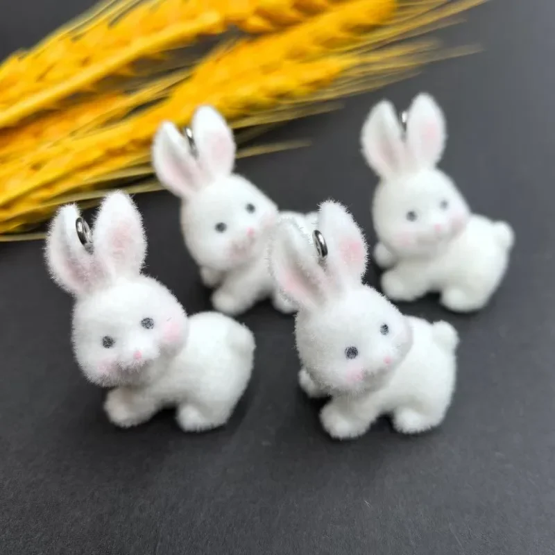 20Pcs 3D Cute MIni Flocking Rabbit Resin Charms Cartoon Animal Plush Pendant For Bag Keychains Earrings DIY Crafts Jewelry Make
20Pcs 3D Cute MIni Flocking Rabbit Resin Charms Cartoon Animal Plush Pendant For Bag Keychains Earrings DIY Crafts Jewelry Make
