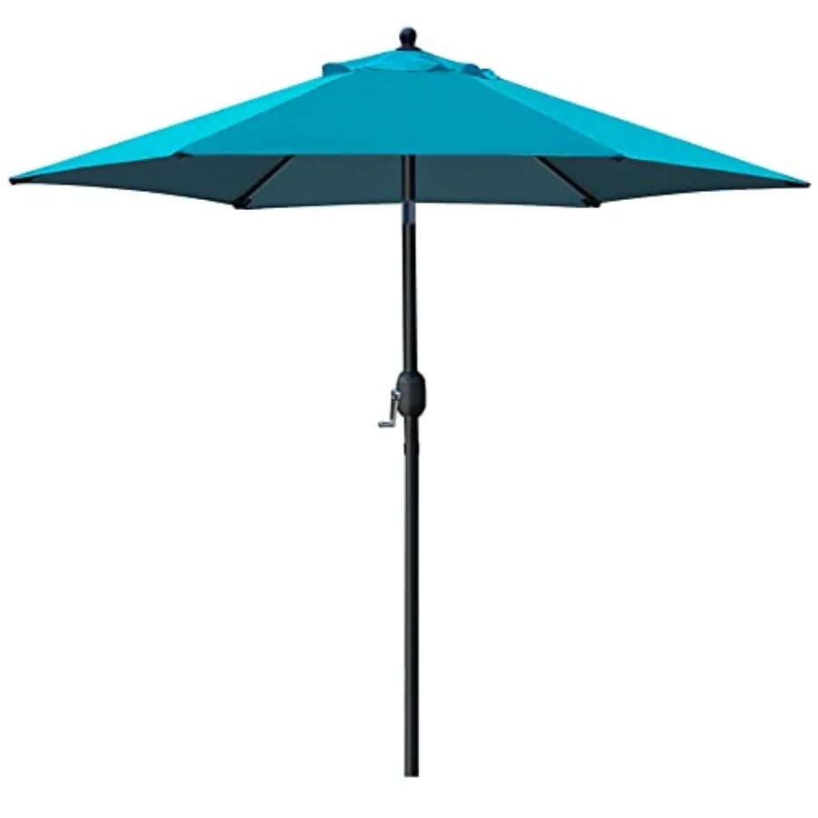 7.5' Patio Umbrella Outdoor Table Market Umbrella with Push Button Tilt/Crank, 6 Ribs
7.5' Patio Umbrella Outdoor Table Market Umbrella with Push Button Tilt/Crank, 6 Ribs