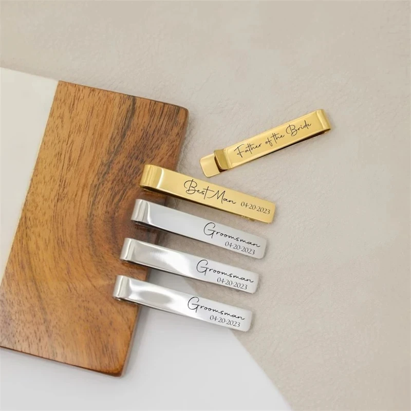 Custom Engraved Tie Clip Men Personalized Name Date Logo Tie Bar Steel Pin Best Wedding Groomsmen Business Jewelry Gift
Custom Engraved Tie Clip Men Personalized Name Date Logo Tie Bar Steel Pin Best Wedding Groomsmen Business Jewelry Gift