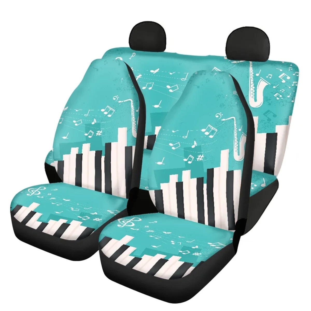 Piano Notes Pattern Design Durable Front&Rear Automobile Seat Protector Cover Set of 4 Vehicle Seat Covers Breathable Fit Sedan
Piano Notes Pattern Design Durable Front&Rear Automobile Seat Protector Cover Set of 4 Vehicle Seat Covers Breathable Fit Sedan