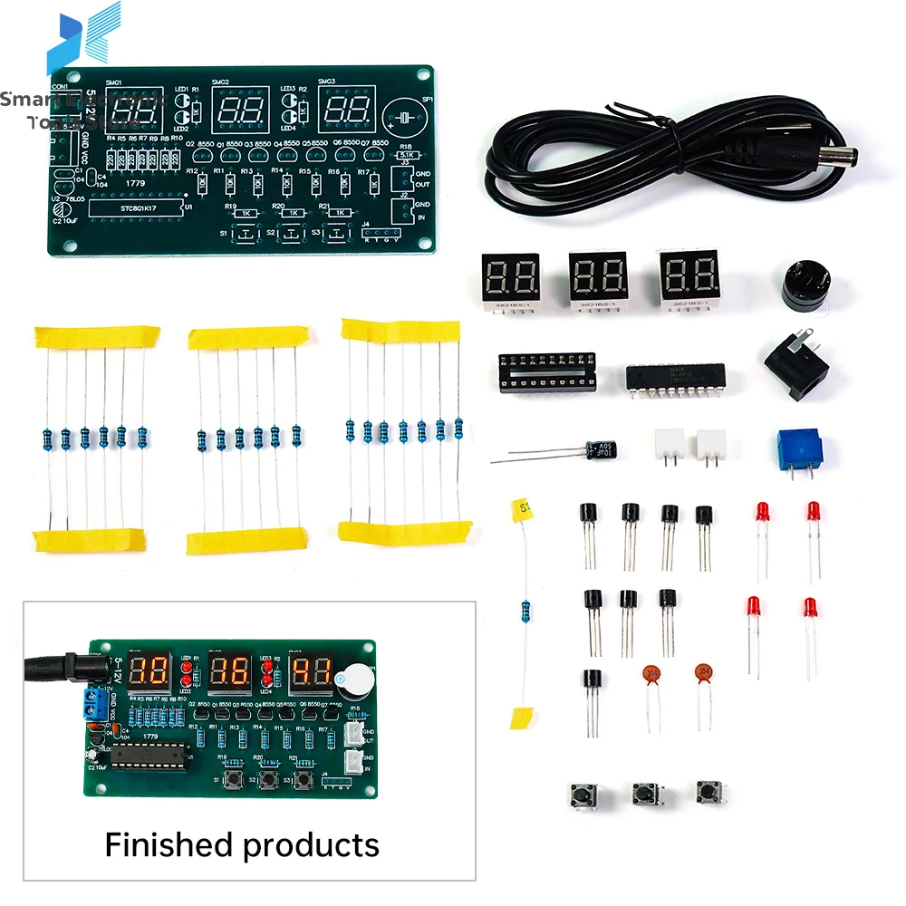 DC 5-12V 6 Bits LED Display Digital Clock Module DIY Kit Horologe Suite Timer Module for Alarm Countdown Clock Stopwatch
DC 5-12V 6 Bits LED Display Digital Clock Module DIY Kit Horologe Suite Timer Module for Alarm Countdown Clock Stopwatch
