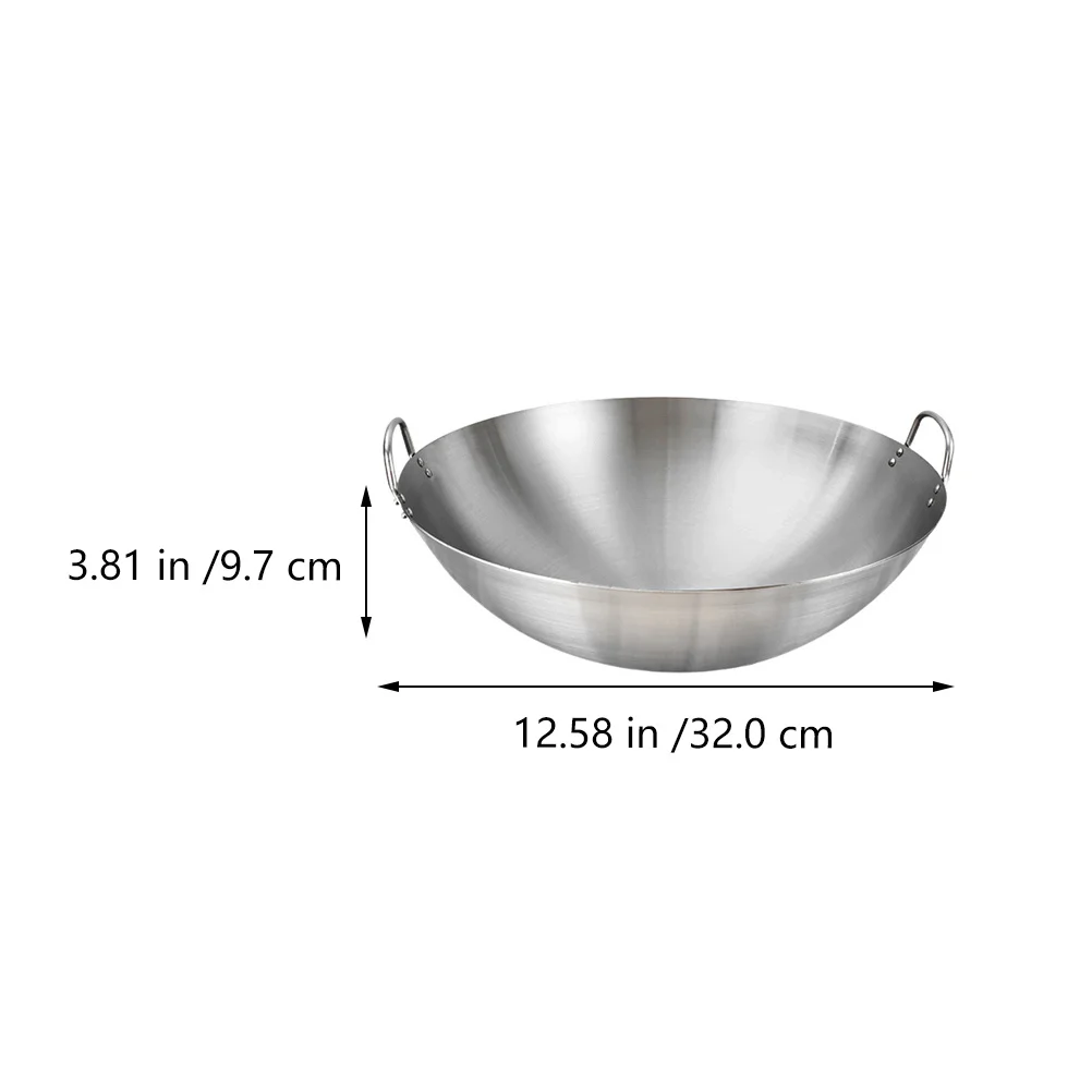 1pc Stainless Steel Wok With Dual Handles Frying Pan For Home Cooking Multi-Functional Kitchen Pot Practical Cooking Wok
1pc Stainless Steel Wok With Dual Handles Frying Pan For Home Cooking Multi-Functional Kitchen Pot Practical Cooking Wok