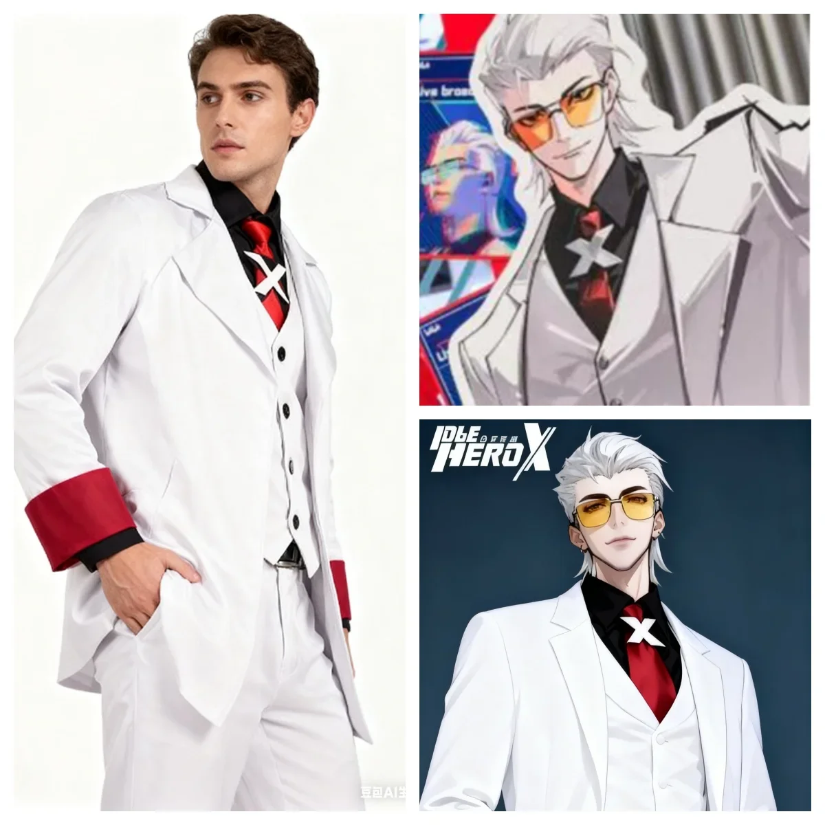 Anime to be hero x cosplay costume wig white uniform lucky blue x white suit LUCKY CYAN and nice role-playing costume is unisex
Anime to be hero x cosplay costume wig white uniform lucky blue x white suit LUCKY CYAN and nice role-playing costume is unisex