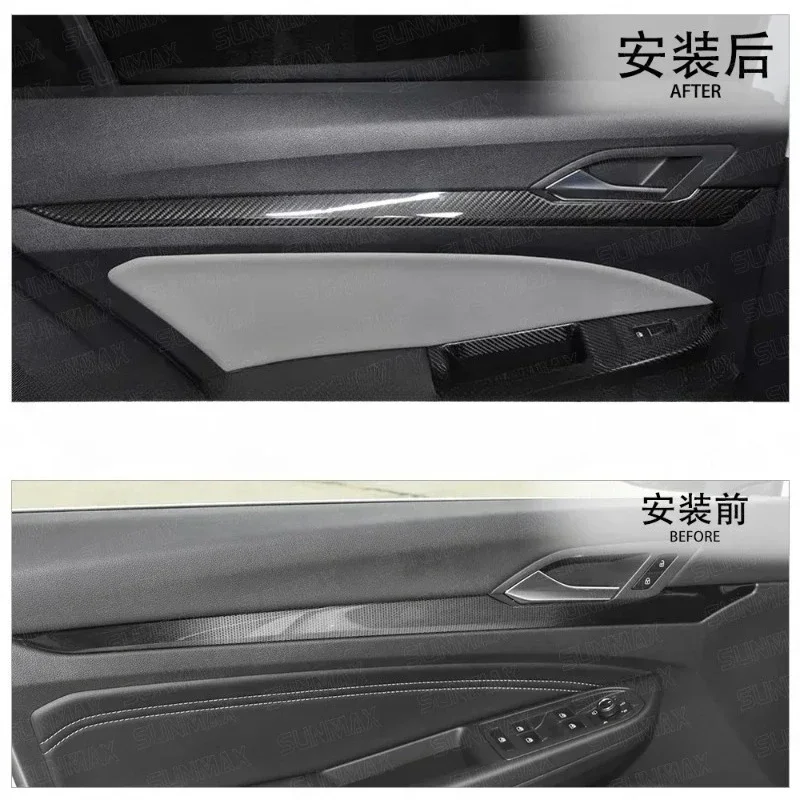 For Volkswagen Golf 8 Real Dry Carbon Fiber Side Door Decorative Strips Cover Trim Panel Interior Modification Accessories
For Volkswagen Golf 8 Real Dry Carbon Fiber Side Door Decorative Strips Cover Trim Panel Interior Modification Accessories