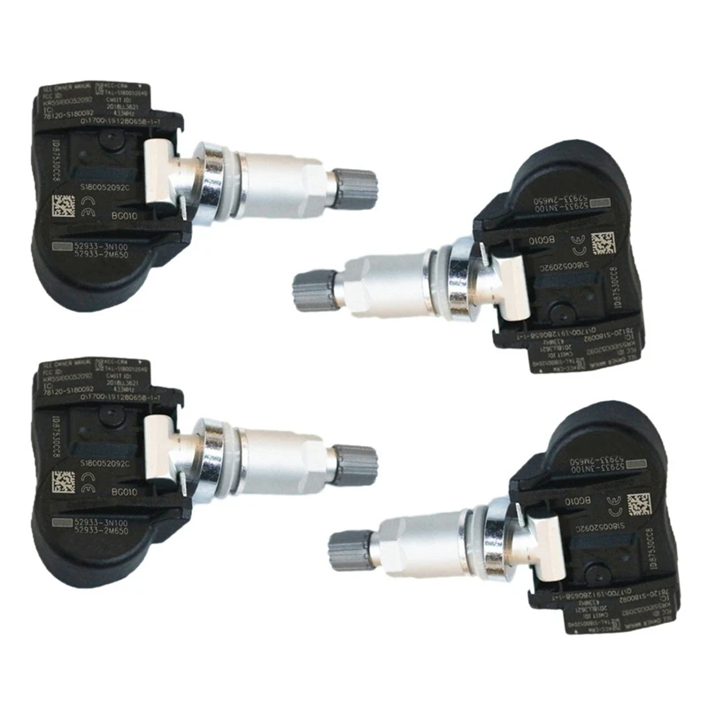 4Pcs Tire Pressure Sensor 52933-3N100 529333N100 529332M650 TPMS Valve Wheel Pressure Monitor System For Kia For Hyundai Parts
4Pcs Tire Pressure Sensor 52933-3N100 529333N100 529332M650 TPMS Valve Wheel Pressure Monitor System For Kia For Hyundai Parts