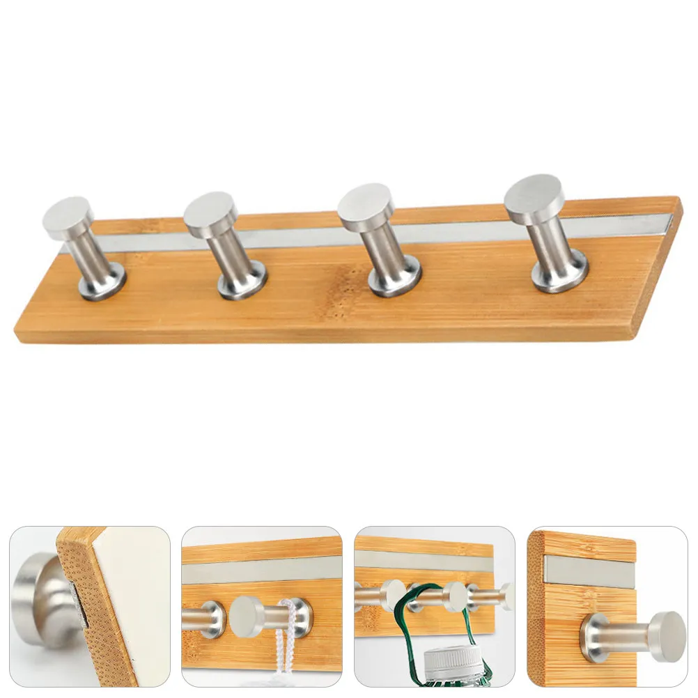 Adhesive Bathroom Rail Rack Hook Bamboo Texture Stainless Steel Anti Rust Wall Mounted No Hole Easy Install for Kitchen Toilet
Adhesive Bathroom Rail Rack Hook Bamboo Texture Stainless Steel Anti Rust Wall Mounted No Hole Easy Install for Kitchen Toilet