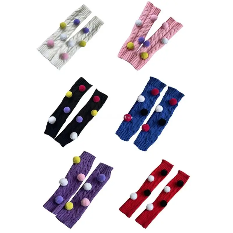 Solid Color Knitted Leg Warmers with Pom Pom Decoration, Girls Warm Socks Stacked Leggings Calf Length Pile Up Socks
Solid Color Knitted Leg Warmers with Pom Pom Decoration, Girls Warm Socks Stacked Leggings Calf Length Pile Up Socks