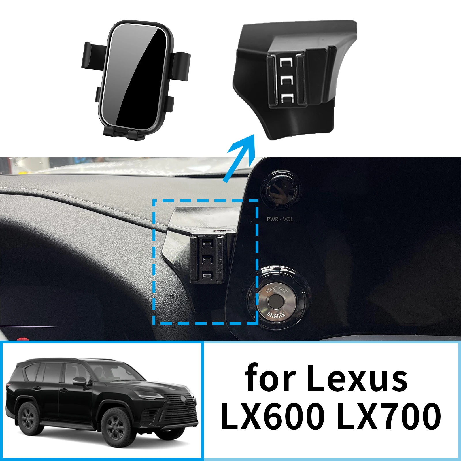 for Lexus LX 700 LX700 LX600 600 LX700H F SPORT GPS Bracket Navigation Stand Auto Accessories
for Lexus LX 700 LX700 LX600 600 LX700H F SPORT GPS Bracket Navigation Stand Auto Accessories