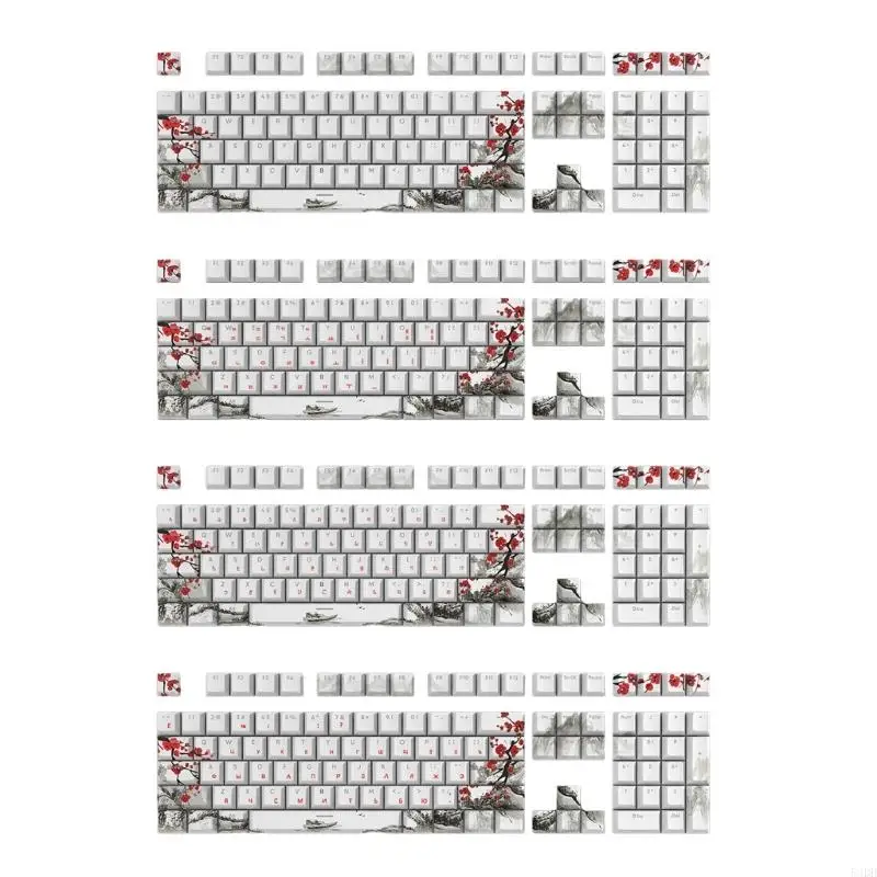 108key OEM PBT DYESUB Keycaps Plum Blossom Russian Korean Japanese Keycap for Gaming Mechanical Keyboard DIY
108key OEM PBT DYESUB Keycaps Plum Blossom Russian Korean Japanese Keycap for Gaming Mechanical Keyboard DIY