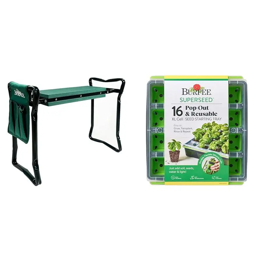 92314 Kneeler with Cushion and 16 Cell Seed Starting Tray Bundle
92314 Kneeler with Cushion and 16 Cell Seed Starting Tray Bundle
