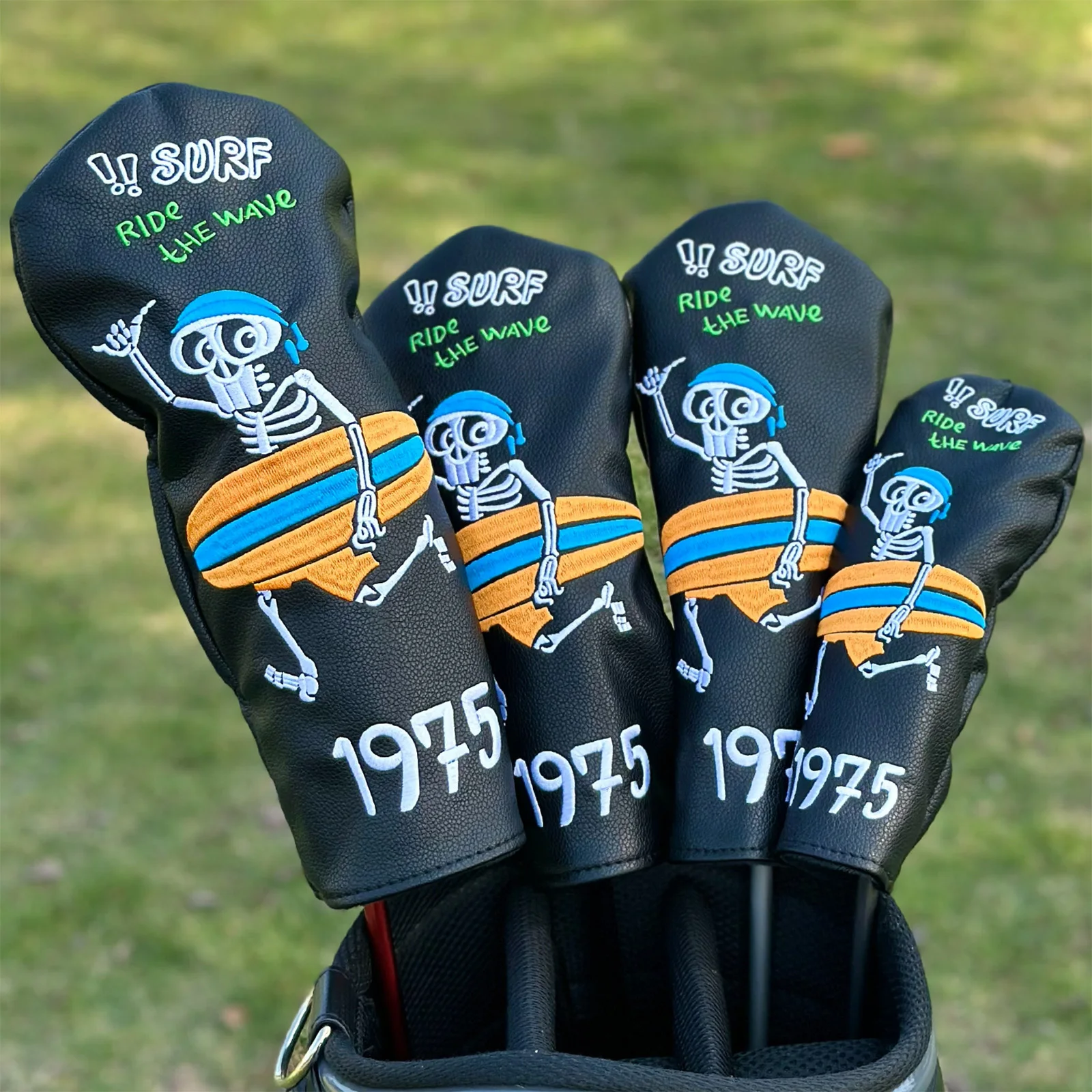Skeleton Embroidery Golf Club Head Cover Elastic Back PU Leather Protective Headcover with Soft Lining for Driver Fairway UT
Skeleton Embroidery Golf Club Head Cover Elastic Back PU Leather Protective Headcover with Soft Lining for Driver Fairway UT