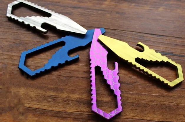 New Titanium Alloy Pocket Multi-tool Bottle Opener Crowbar Hexagon Wrench Key Chain Beads Pendants
New Titanium Alloy Pocket Multi-tool Bottle Opener Crowbar Hexagon Wrench Key Chain Beads Pendants