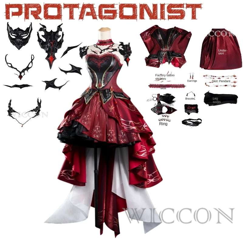 Love and Deepspace Game The Protagonist And The Deepspace Hunter In Abyss Sovereign With A Red Dress Cosplay Costume Full Of Set
Love and Deepspace Game The Protagonist And The Deepspace Hunter In Abyss Sovereign With A Red Dress Cosplay Costume Full Of Set