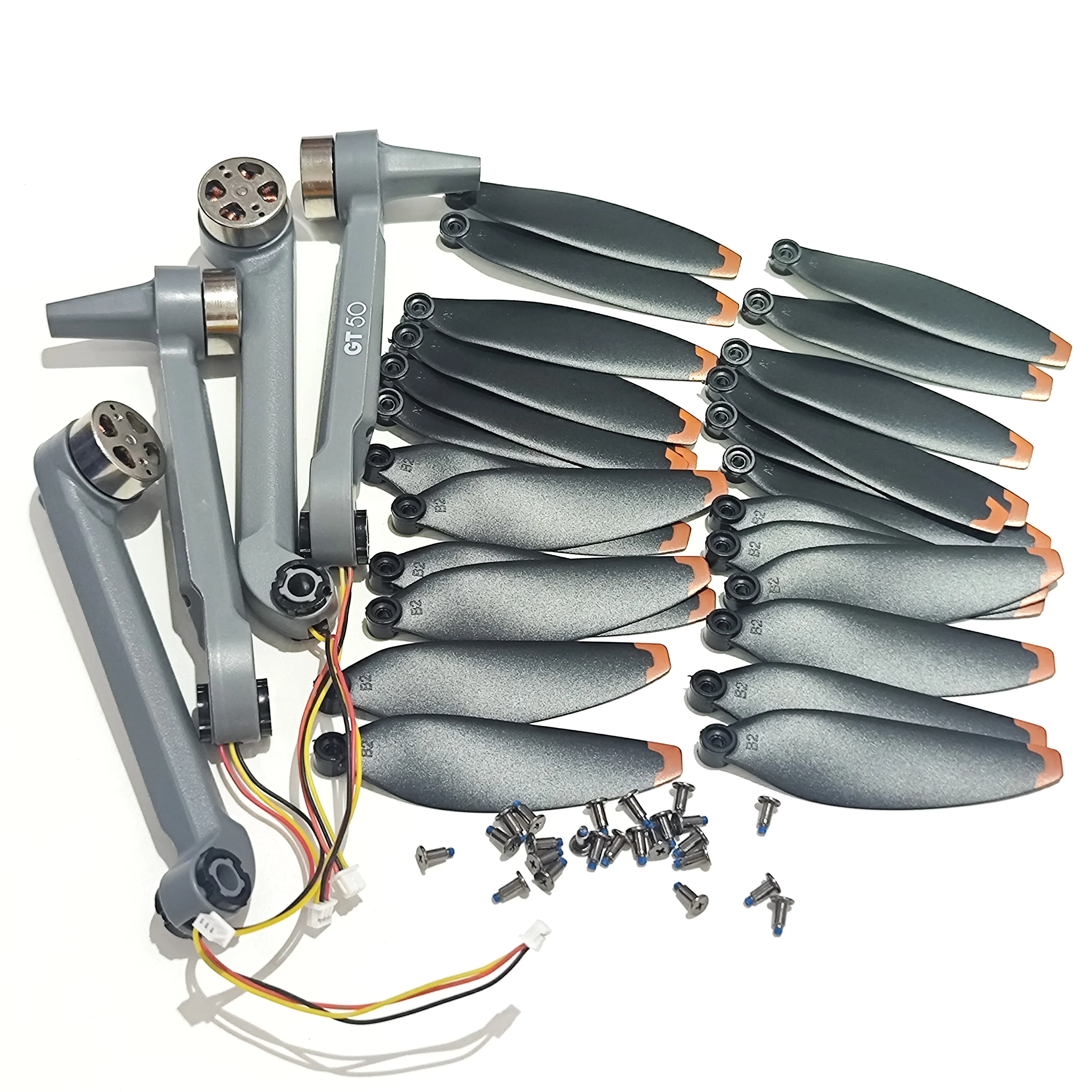 Original Brushless Motor Arm Full Set + CW CCW Propeller Blade Accessories Kit for GT50 Drone Foldable RC Quadcopter GT50PRO
Original Brushless Motor Arm Full Set + CW CCW Propeller Blade Accessories Kit for GT50 Drone Foldable RC Quadcopter GT50PRO