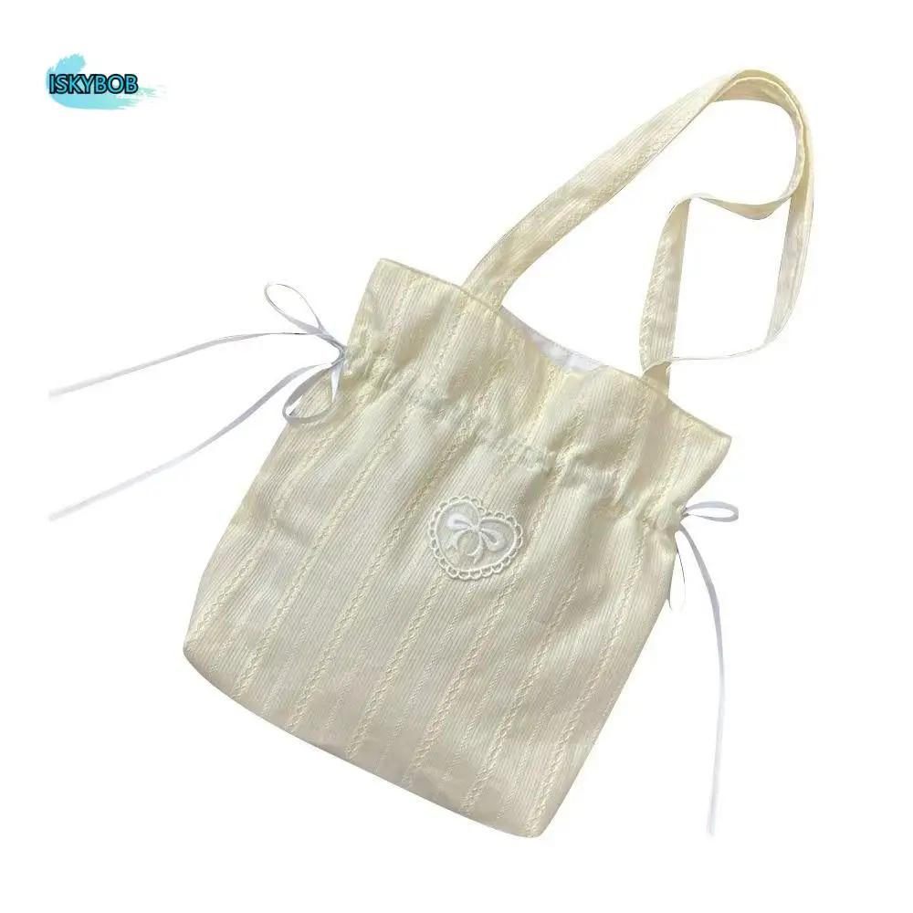 Large Capacity Bow Drawstring Bag Solid Color Storage Bag Canvas Bucket Bag Cosmetic Bag Love Heart Cloth Handbag Outdoor
Large Capacity Bow Drawstring Bag Solid Color Storage Bag Canvas Bucket Bag Cosmetic Bag Love Heart Cloth Handbag Outdoor