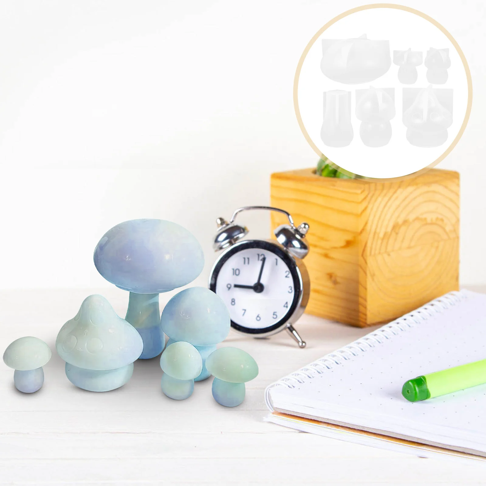 6pcs Diy Silicone Mushroom-Shaped Mold Epoxy Casting Reusable Non Stick Flexible Craft Tool For Table Decor Handicrafts Jewelry
6pcs Diy Silicone Mushroom-Shaped Mold Epoxy Casting Reusable Non Stick Flexible Craft Tool For Table Decor Handicrafts Jewelry