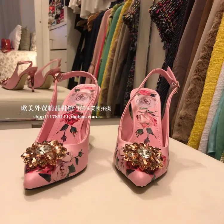 Rhinestone Pink Rose Flowers Print Pumps for Women, Genuine Leather, Peep Toe, Thin Heels, Sandals,Wedding, High Heels Shoes
Rhinestone Pink Rose Flowers Print Pumps for Women, Genuine Leather, Peep Toe, Thin Heels, Sandals,Wedding, High Heels Shoes