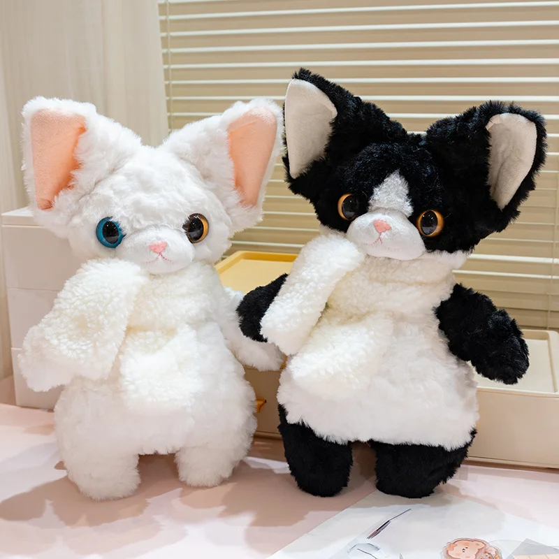 35cm Cartoon Devon Rex Plushies Wearing Scarf Soft Toy Stuffed Animal Black Cat Kawaii Dog Sleep Plush Pillow Girl Gift
35cm Cartoon Devon Rex Plushies Wearing Scarf Soft Toy Stuffed Animal Black Cat Kawaii Dog Sleep Plush Pillow Girl Gift