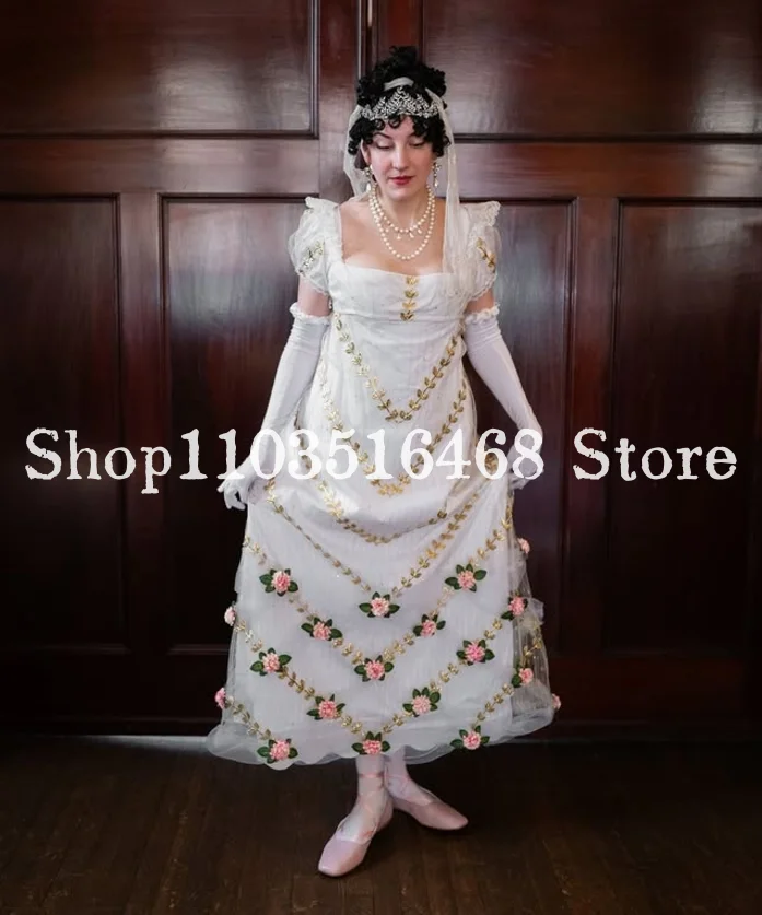 Customized 1880s Medieval Evening Vintage Square Neck 3D Floral Appliques Renaissance A-Line Long Dress Edwardian Ball Gowns
Customized 1880s Medieval Evening Vintage Square Neck 3D Floral Appliques Renaissance A-Line Long Dress Edwardian Ball Gowns