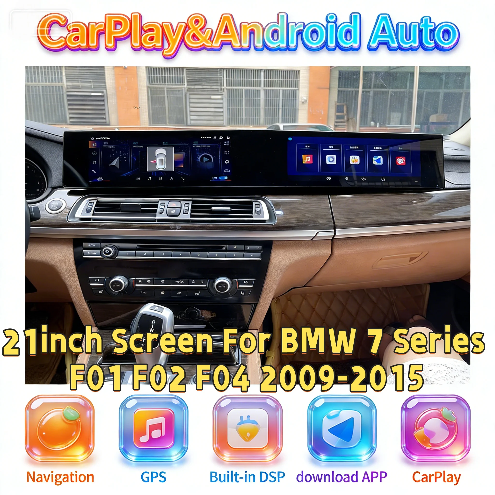 For BMW 7 Series F01 F02 F04 2009-2015 Android GPS Navi Media Player Wireless CarPlay Bluetooth 5.0 DSP 4G 21" Curved Screen
For BMW 7 Series F01 F02 F04 2009-2015 Android GPS Navi Media Player Wireless CarPlay Bluetooth 5.0 DSP 4G 21" Curved Screen