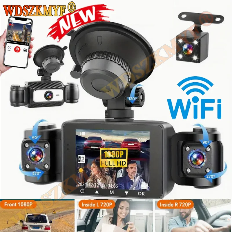 3/4 Channels 360° DashCam WIFI Video Recorder 1080P Car DVR 24H Parking Monitor Front Right Rear View Night Vision Black Box
3/4 Channels 360° DashCam WIFI Video Recorder 1080P Car DVR 24H Parking Monitor Front Right Rear View Night Vision Black Box
