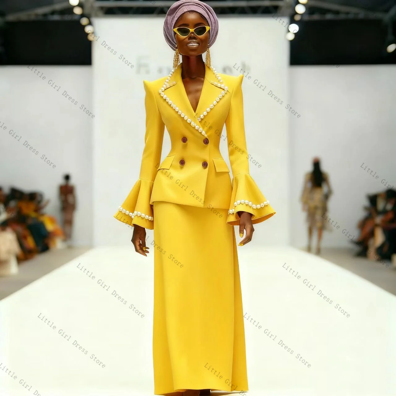 Pearls Yellow Women Suit Skirt Set 2 Piece Blazer Prom Dress Formal Office Lady Jacket Prom Wedding Bride Coat Customized
Pearls Yellow Women Suit Skirt Set 2 Piece Blazer Prom Dress Formal Office Lady Jacket Prom Wedding Bride Coat Customized