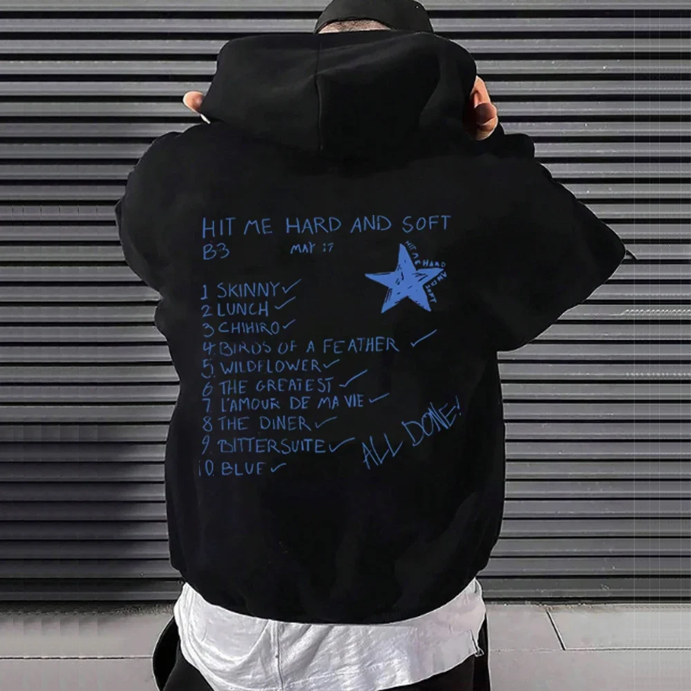 Hip Hop Hoodies Hit Me Hard and Soft 2024 Tour Hooded Pullover Men Women Fleece Casual Sweatshirts Fashion Loose Gothic Hoodie
Hip Hop Hoodies Hit Me Hard and Soft 2024 Tour Hooded Pullover Men Women Fleece Casual Sweatshirts Fashion Loose Gothic Hoodie