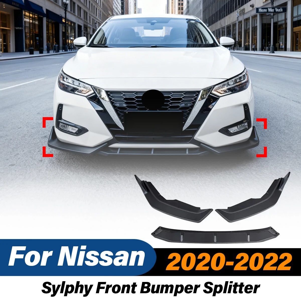 Для Nissan Sylphy 2020 2021 2022: Комплект для модификации кузова — сплиттер переднего бампера в спортивном стиле, 3 элемента/комплект, ABS-пластик
Для Nissan Sylphy 2020 2021 2022: Комплект для модификации кузова — сплиттер переднего бампера в спортивном стиле, 3 элемента/комплект, ABS-пластик