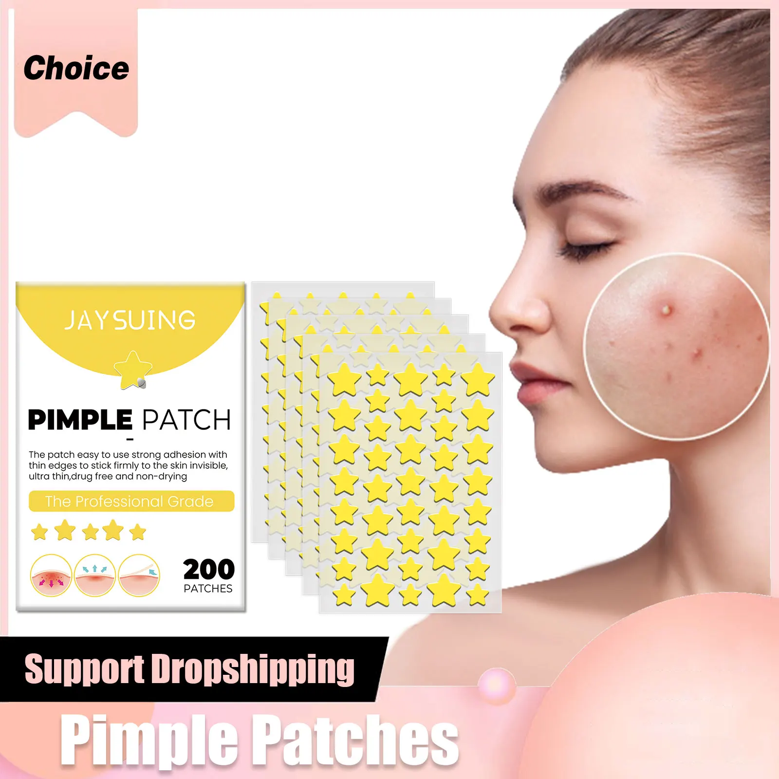 Star Pimple Patches for Face Centella Asiatica Hydrocolloid Acne Patch Zit Blemishes Spot Healing Covering Concealer Stickers
Star Pimple Patches for Face Centella Asiatica Hydrocolloid Acne Patch Zit Blemishes Spot Healing Covering Concealer Stickers